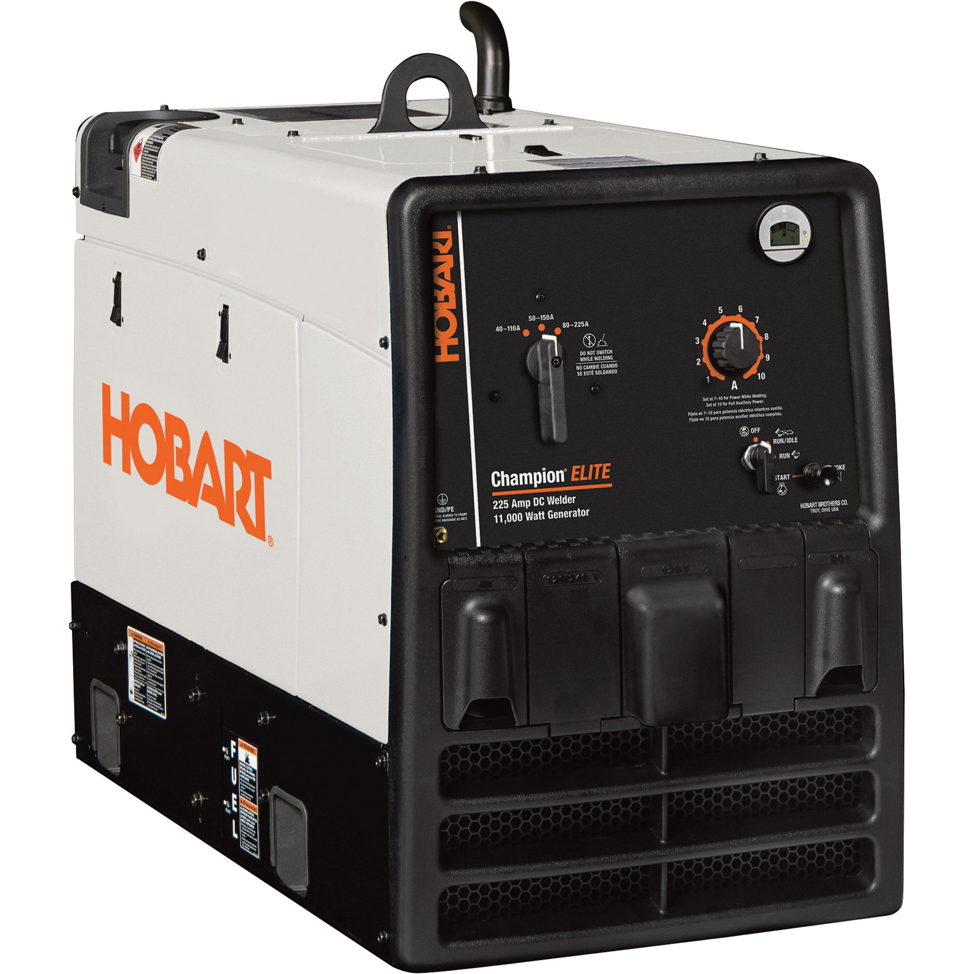 Hobart Champion Elite Welder Generator with Kohler Engine and Running Gear - 225 Amp DC, 11,000 Watt AC Power, Model# 500562002